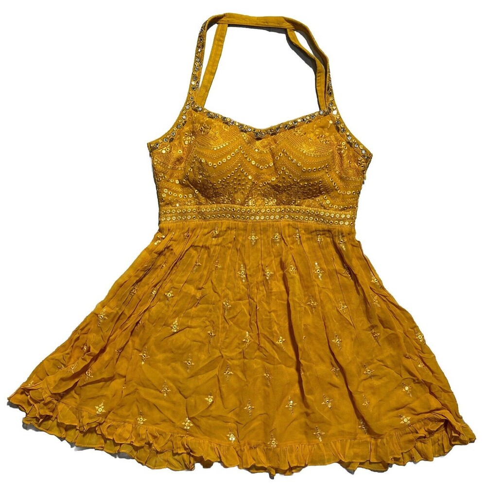 NWT Palazzo babydoll Blouse Womens L Embroidered Rhinestones Fairy indie top